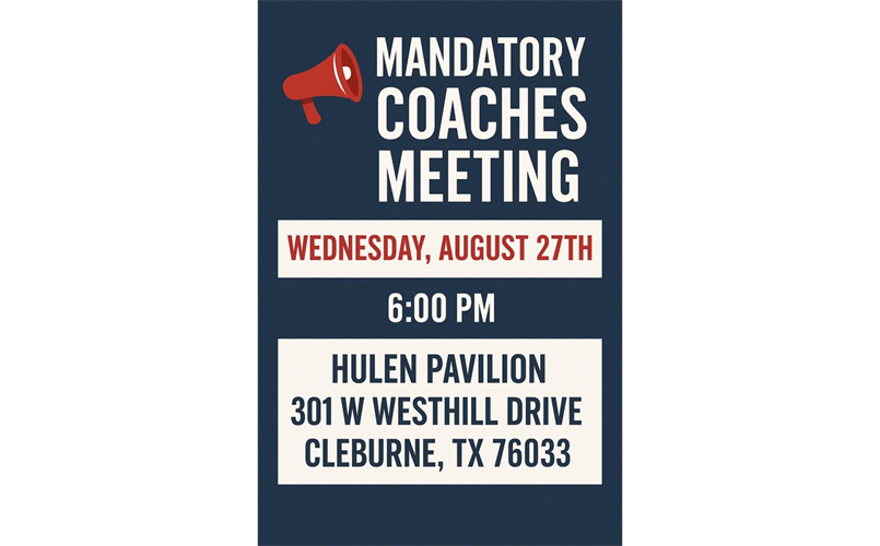 Mandatory Coaches Meeting